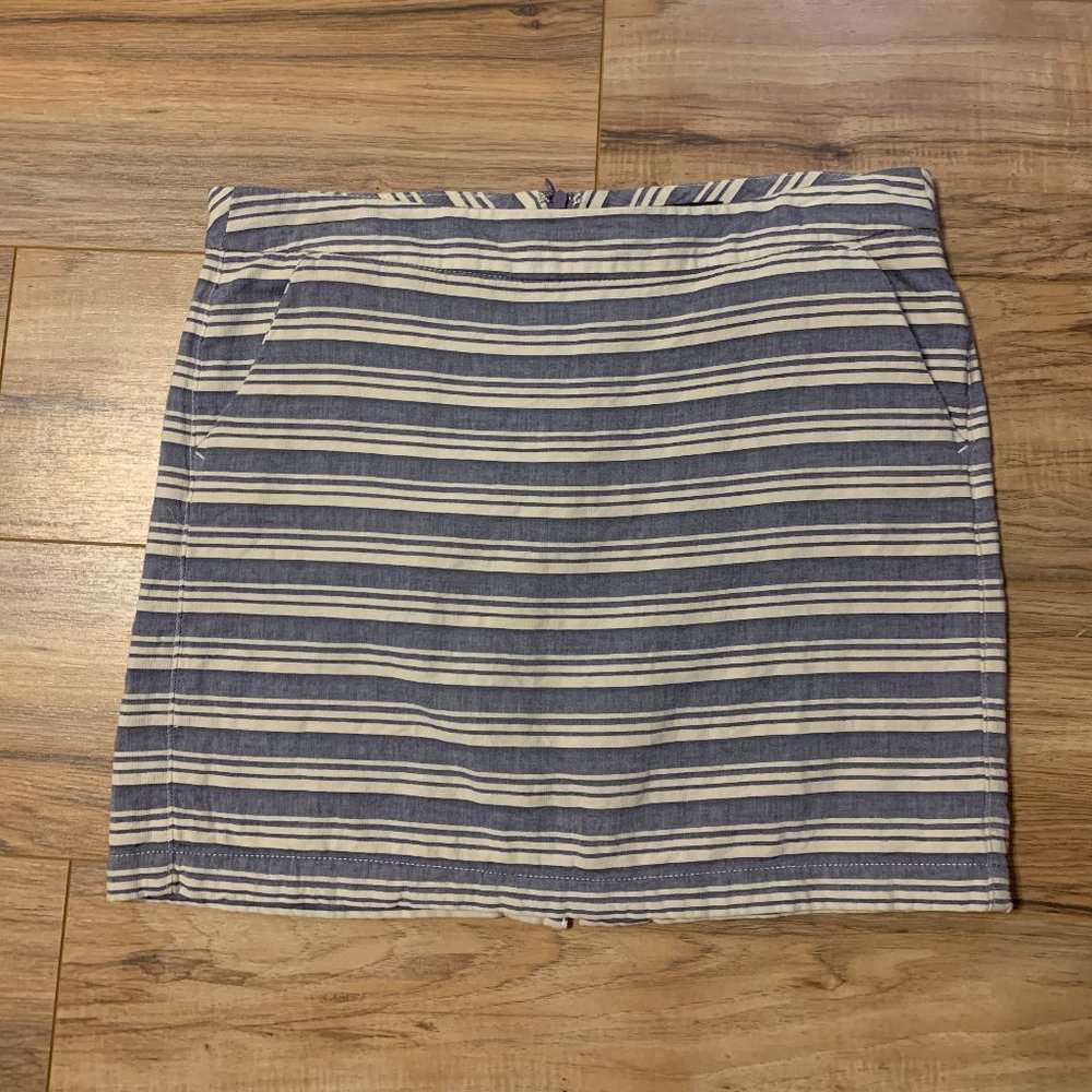 Tommy Hilfiger Mini Skirt Blue White Striped 12